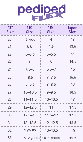 Baby Shoes Size Chart